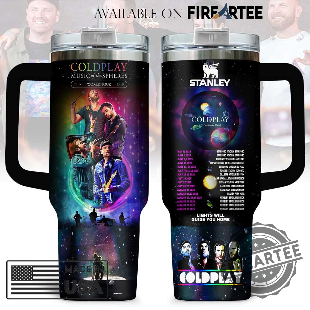 Coldplay Band Live Show Stanley Tumbler Space Theme Pop Music Fan Collectible Drinkware 5 Coldplay Band Live Show Stanley Tumbler Space Theme Pop Music Fan Collectible Drinkware