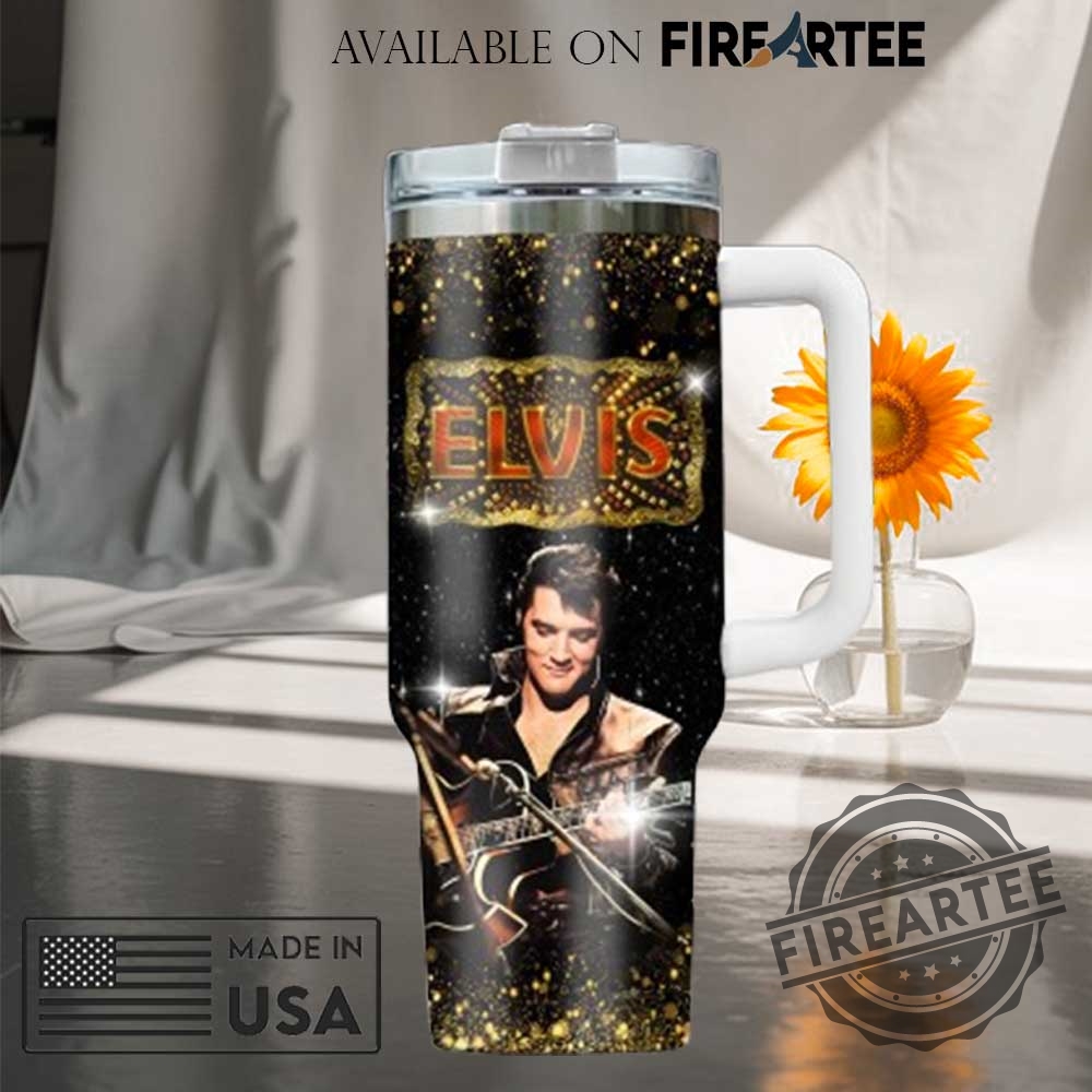 Official Elvis Presley Performance Stanley Tumbler With Handle Vintage Rock Star Fan Merch 7 Official Elvis Presley Performance Stanley Tumbler with Handle Vintage Rock Star Fan Merch