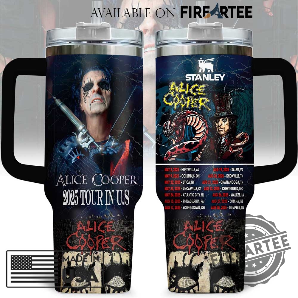 Alice Cooper 2025 Us Tour Stanley Tumbler Shock Rock Legend 5 Alice Cooper 2025 US Tour Stanley Tumbler Shock Rock Legend