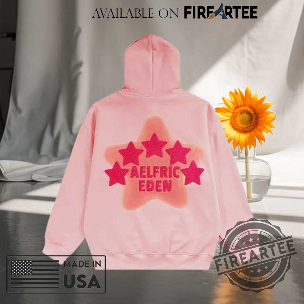 Aelfric Eden Womens Graphic Hoodies Pink Star Print Hoodie 4 Aelfric Eden Womens Graphic Hoodies Pink Star Print Hoodie