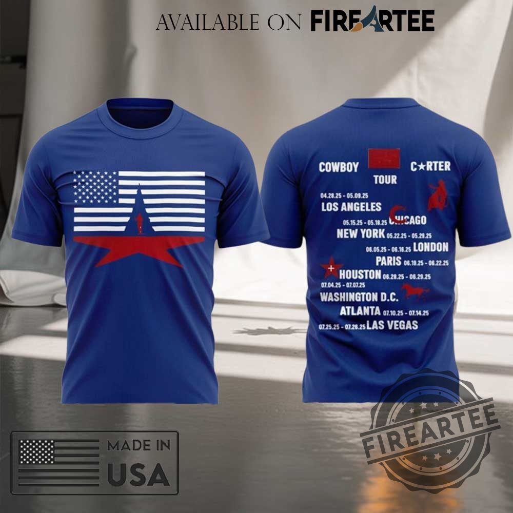 "Top 2025 Concert and Sports Apparel: Exclusive T-Shirts and Hoodies" 10 Beyonce X Washington Dc Cowboy Carter Tour Blue Tshirt