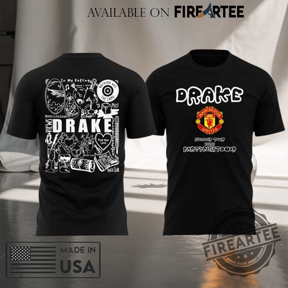 "Top 2025 Concert and Sports Apparel: Exclusive T-Shirts and Hoodies" 11 Manchester United X Drake Summer Tour 2025 Tshirt