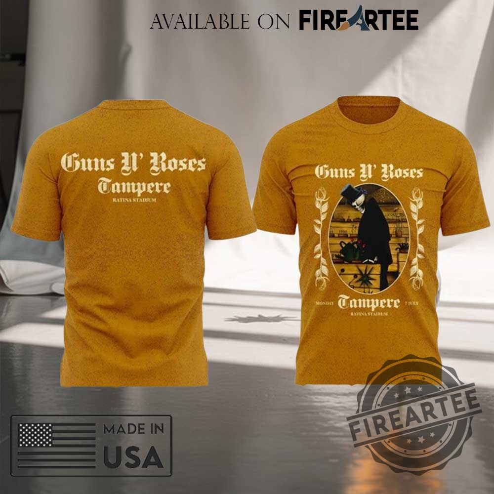 "Top 2025 Concert and Sports Apparel: Exclusive T-Shirts and Hoodies" 13 Guns N Roses Tonight We Play Tampere For The Very First Time See You There Tshirt