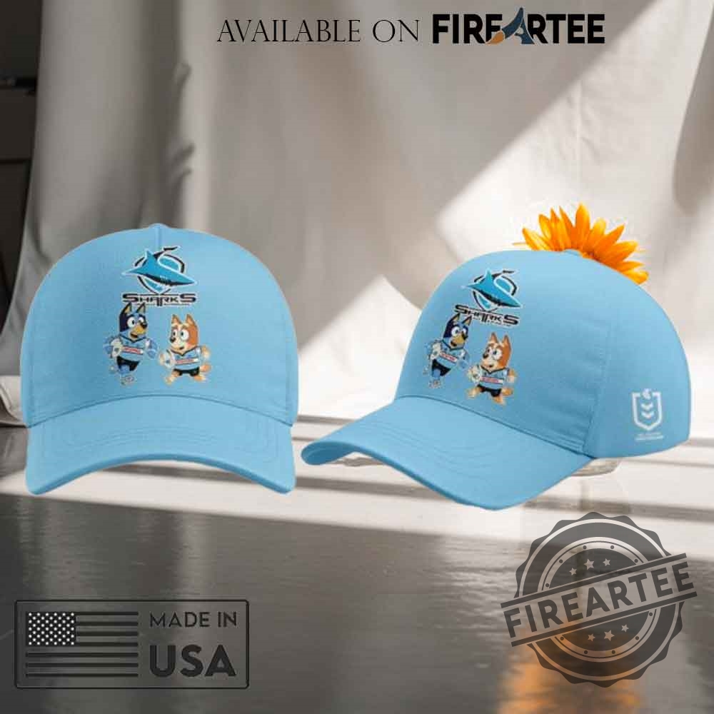 Cronulla Sharks Bluey And Bingo Classic Cap 4 Cronulla Sharks Bluey and Bingo Classic Cap