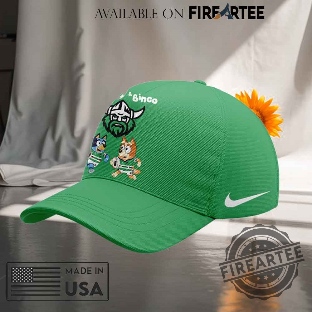 "Top 5 Bluey and Bingo NRL Caps for Every Fan" 7 Nike Canberra Raiders Bluey And Bingo Green Classic Cap
