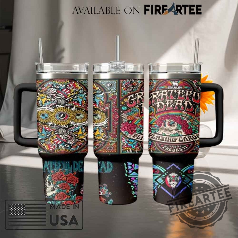 Grateful Dead Colorful Design Stanley Cup Hippie Fan