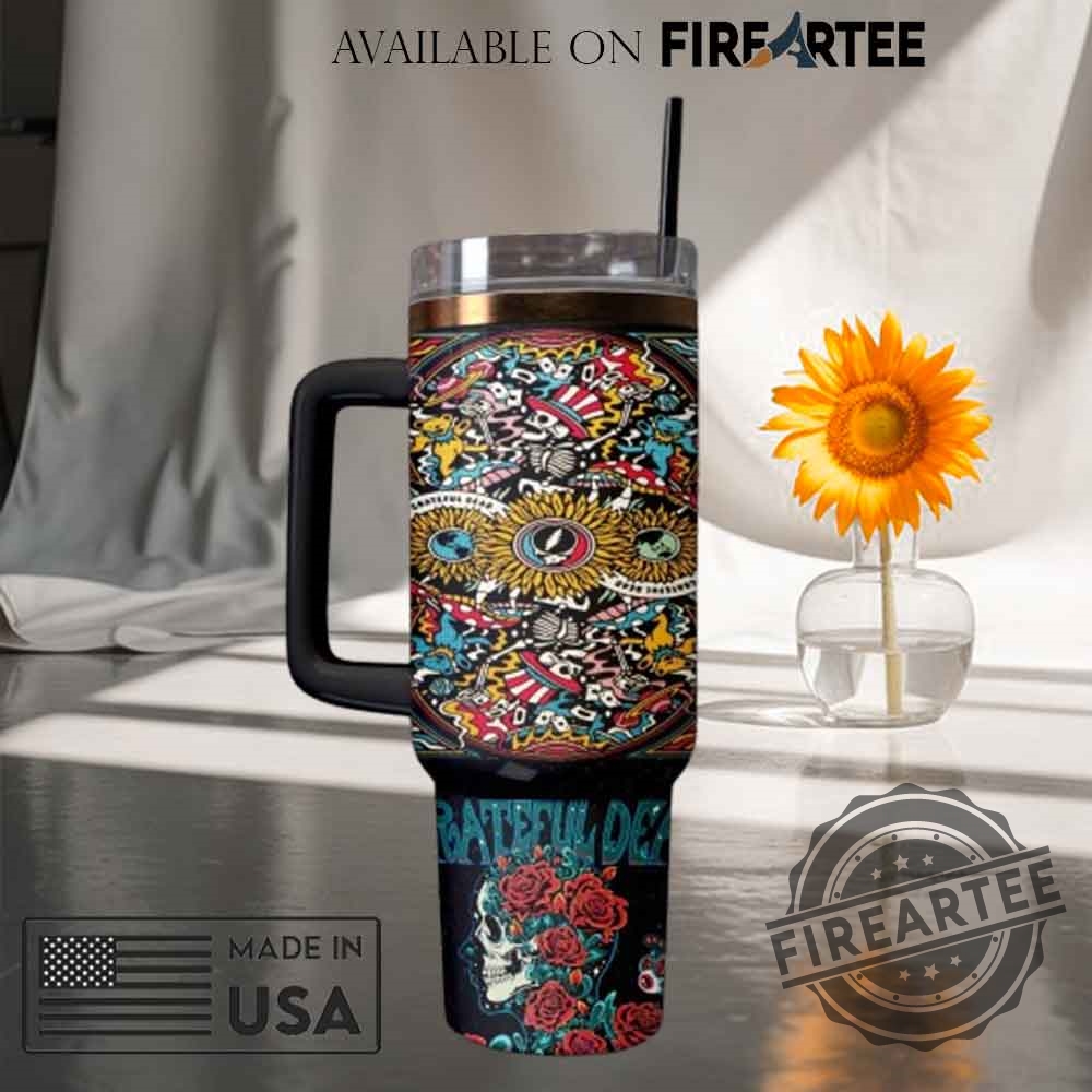 Grateful Dead Colorful Design Stanley Cup Hippie Fan 4 Grateful Dead Colorful Design Stanley Cup Hippie Fan