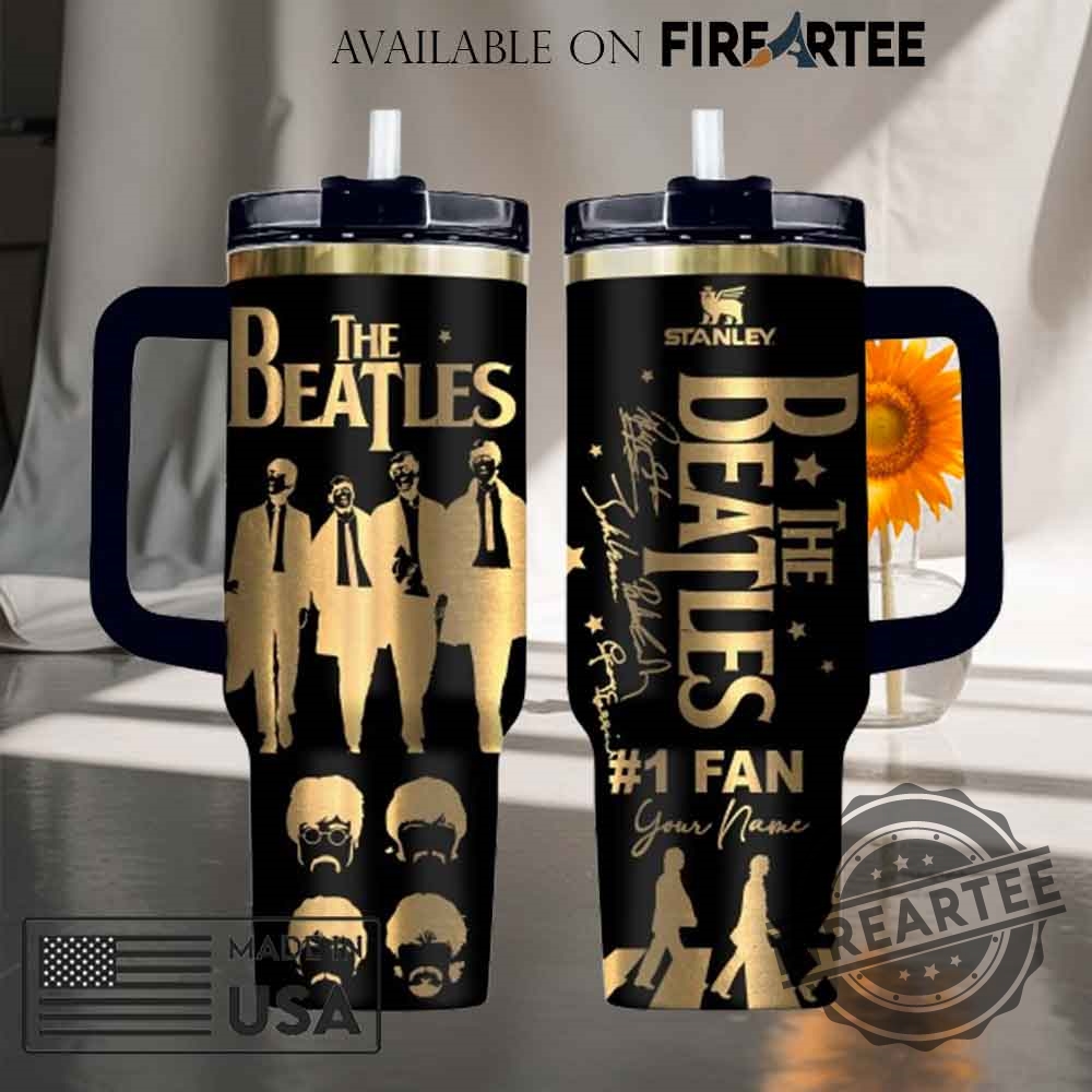 Custom The Beatles Abbey Road Insulated Engraved Tumbler Music Legend