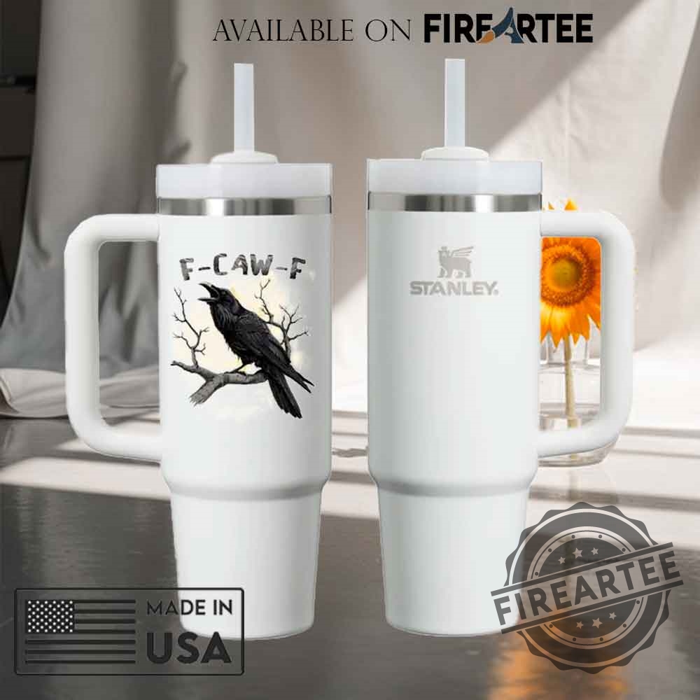 Fcawf Black Crow Tumbler Stanley 40Oz With Handle
