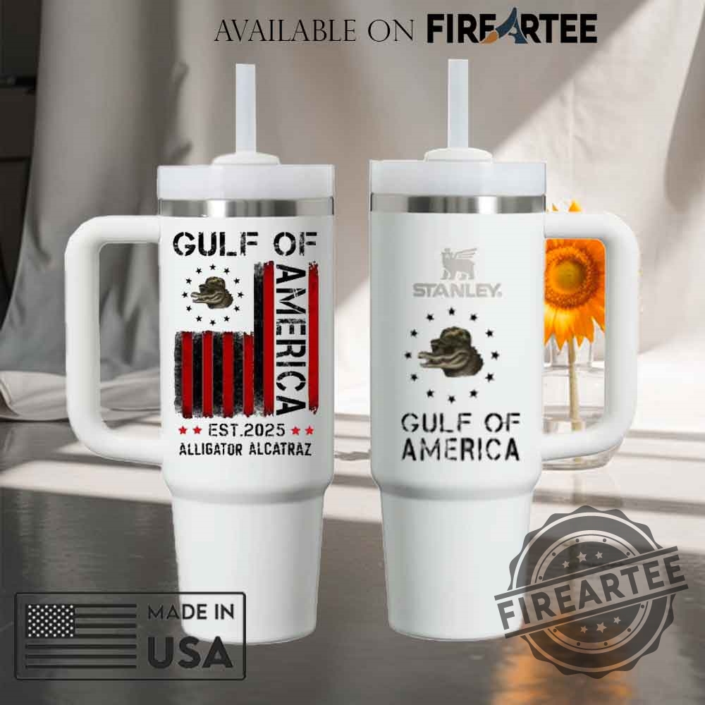 Gulf Of America Est 2025 Alligator Alcatraz Tumbler Stanley