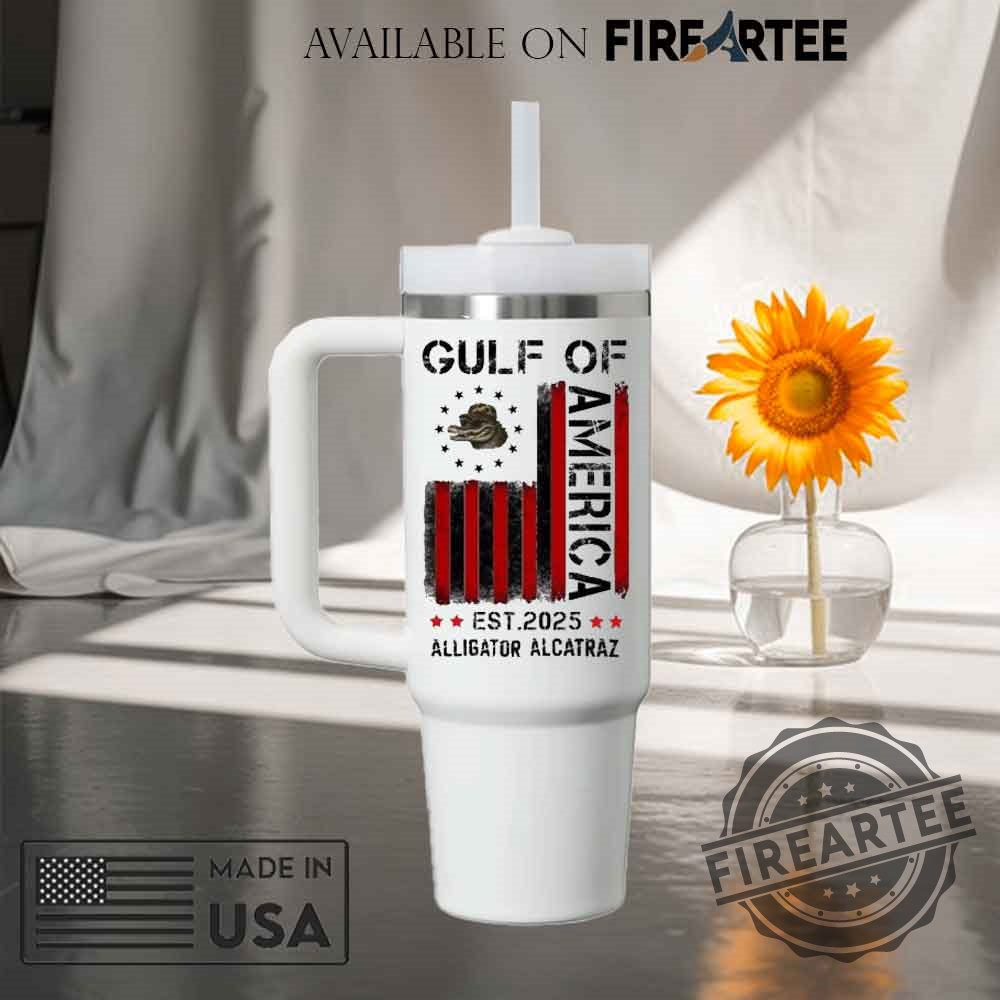 Gulf Of America Est 2025 Alligator Alcatraz Tumbler Stanley 4 Gulf Of America EST 2025 Alligator Alcatraz Tumbler Stanley