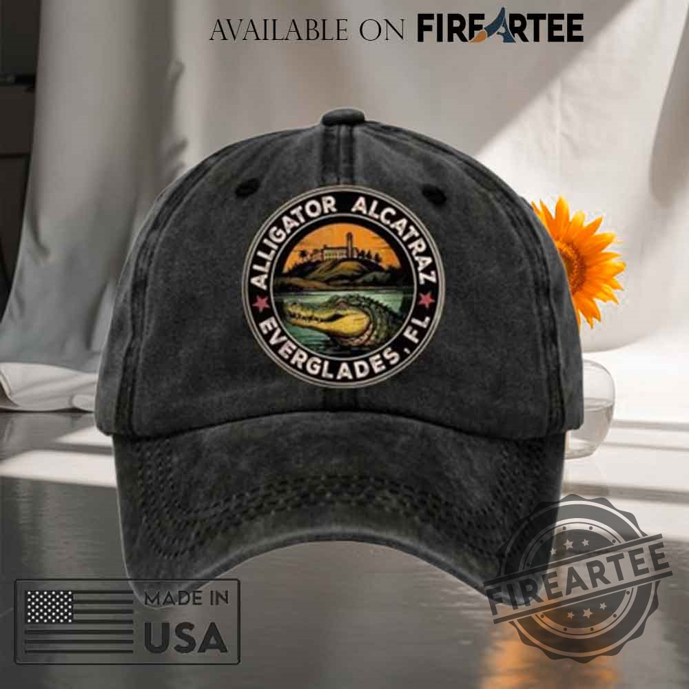 Retro Alligator Alcatraz Everglades Baseball Hat