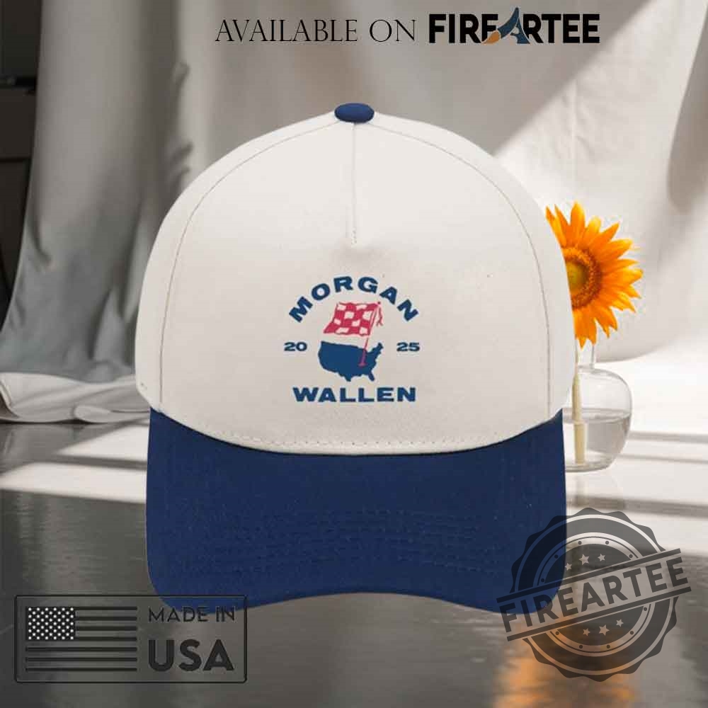 Morgan Wallen 2025 Tour Cap Usa Map Flag Design Baseball Hat