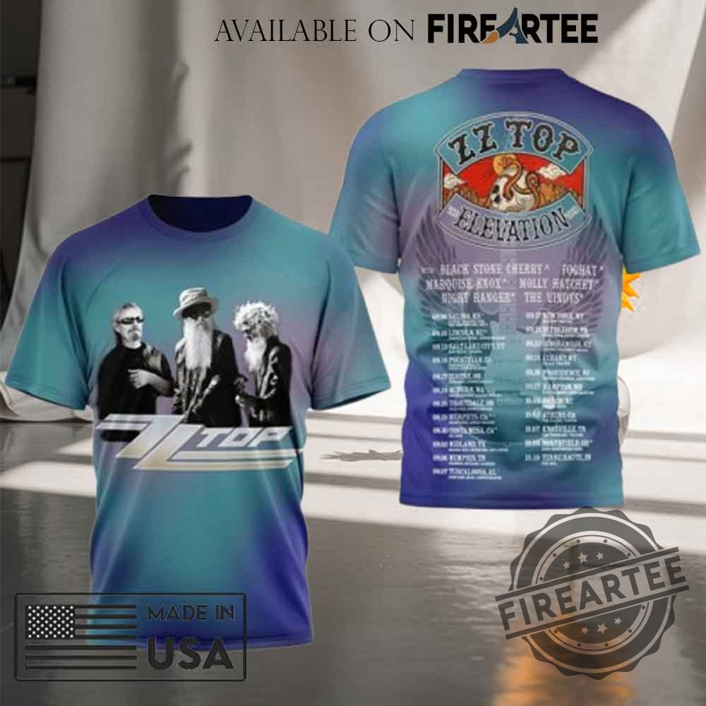 Zz Top The Elevation Tour 2025 Tshirt
