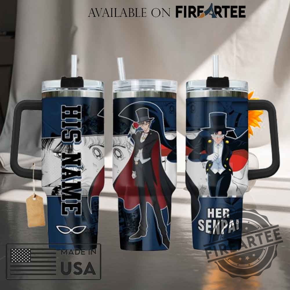 Tuxedo Mask Sailor Moon Anime Custom Stanley Cup 40 Tumbler With Handle