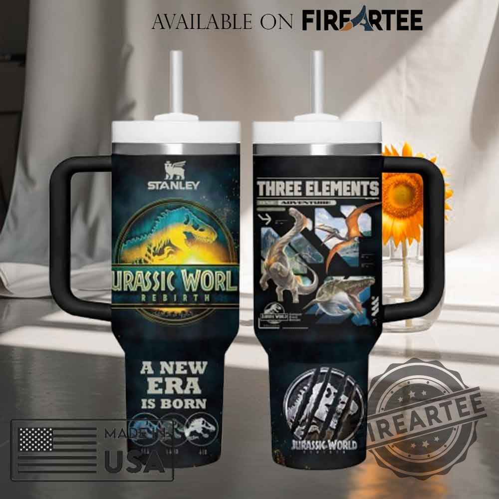 Jurassic World Rebirth A New Era Is Born 40Oz Tumbler With Handle