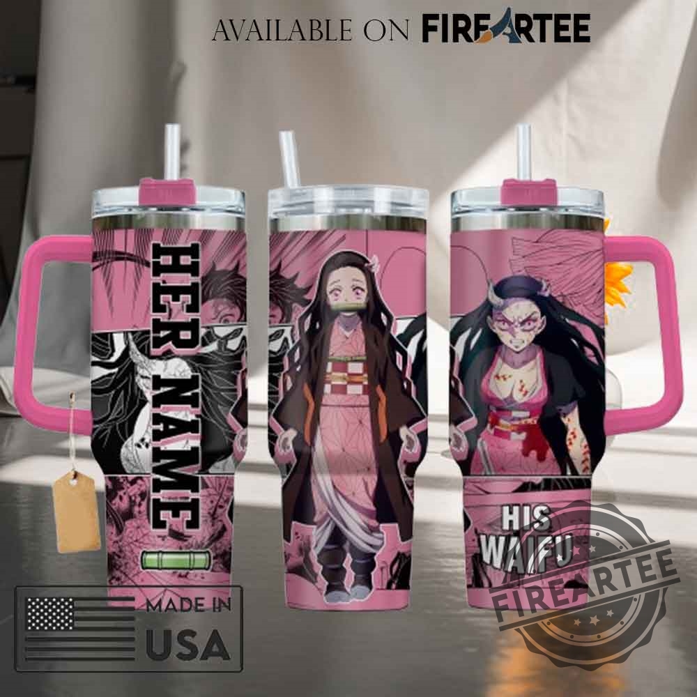 Nezuko Kamado Her Name His Waifu Tumbler Demon Slayer Anime Drinkware