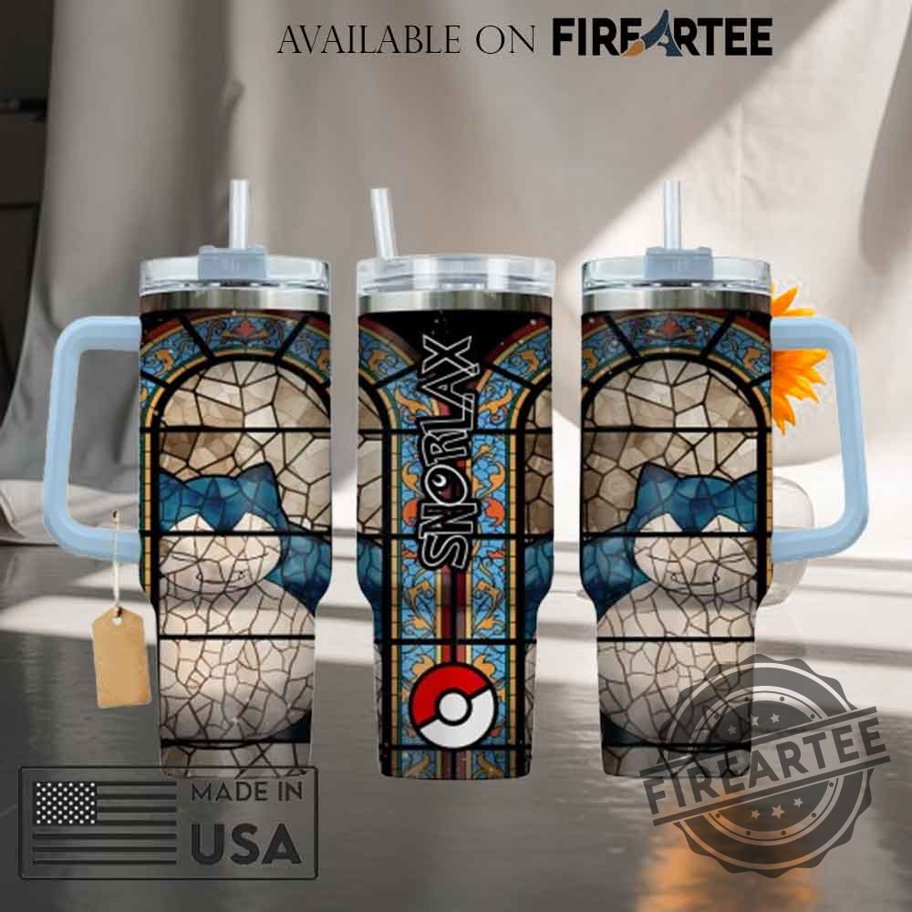 Snorlax Pokemon Anime Custom Tumbler With Handle
