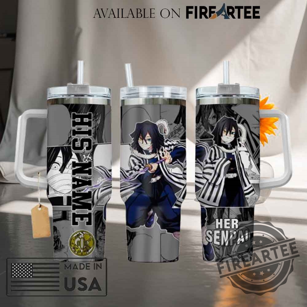 Obanai Iguro Demon Slayer Anime Tumbler With Handle