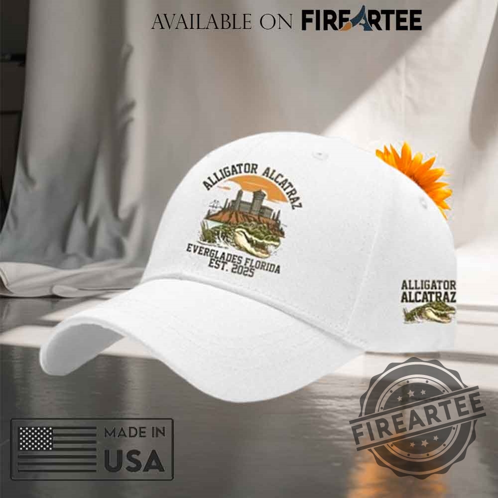 Alligator Alcatraz Everglade Florida 2025 Print Hat 3 Alligator Alcatraz Everglade Florida 2025 Print Hat