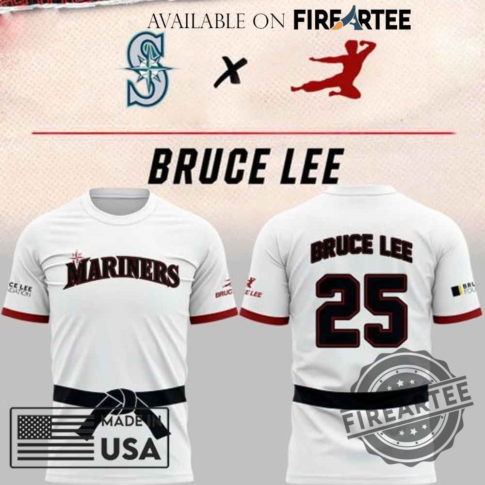 Seattle Mariners x Bruce Lee 2025 T-shirt 5 Seattle Mariners x Bruce Lee 2025 T-shirt