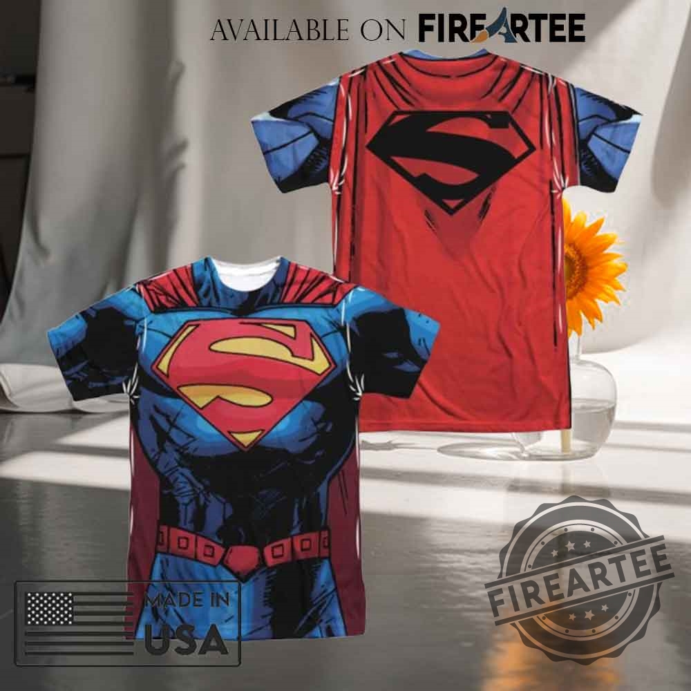 Official Dc Comics Superman Logo All Over Print Tshirt