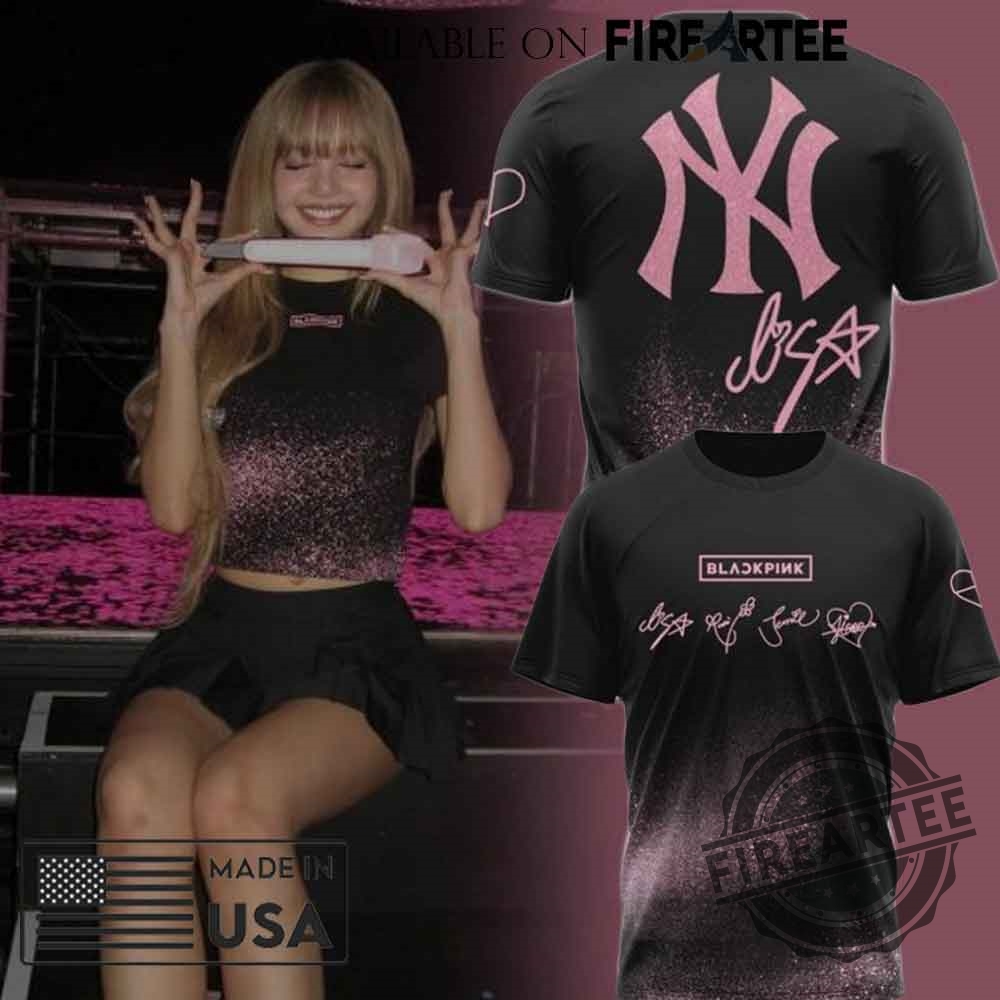 Ny Yankees X Blackpink Lisa Signature 2025 Tshirt