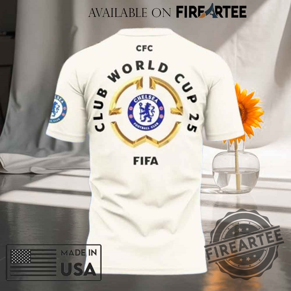 Official Chelsea FC FIFA Club World Cup Champions Cream T-Shirt 5 Official Chelsea FC FIFA Club World Cup Champions Cream T-Shirt