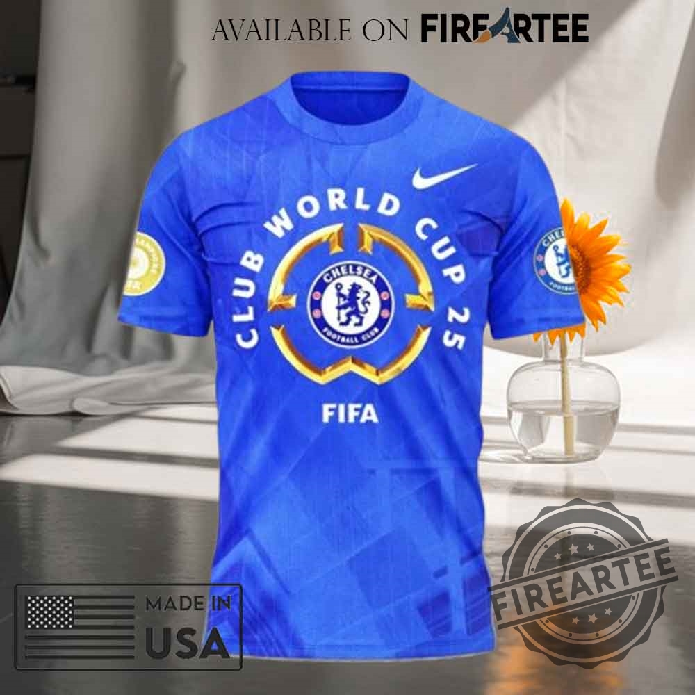 Chelsea FC Fifa Club World Tour Champions 2025 Blue T-shirt 4 Chelsea FC Fifa Club World Tour Champions 2025 Blue T-shirt