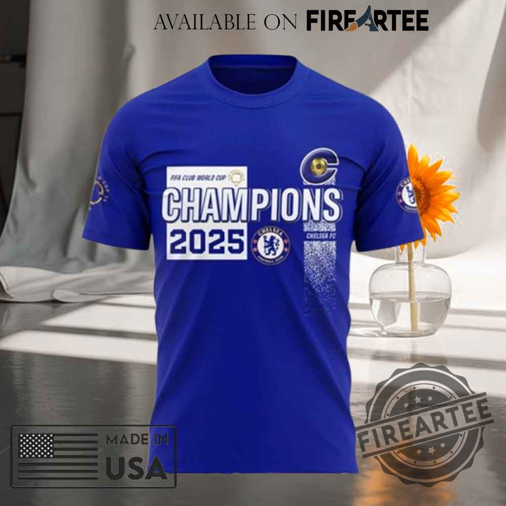 Fifa Club World Cup Champions 2025 Chelsea Tshirt 6 Fifa Club World Cup Champions 2025 Chelsea T-Shirt