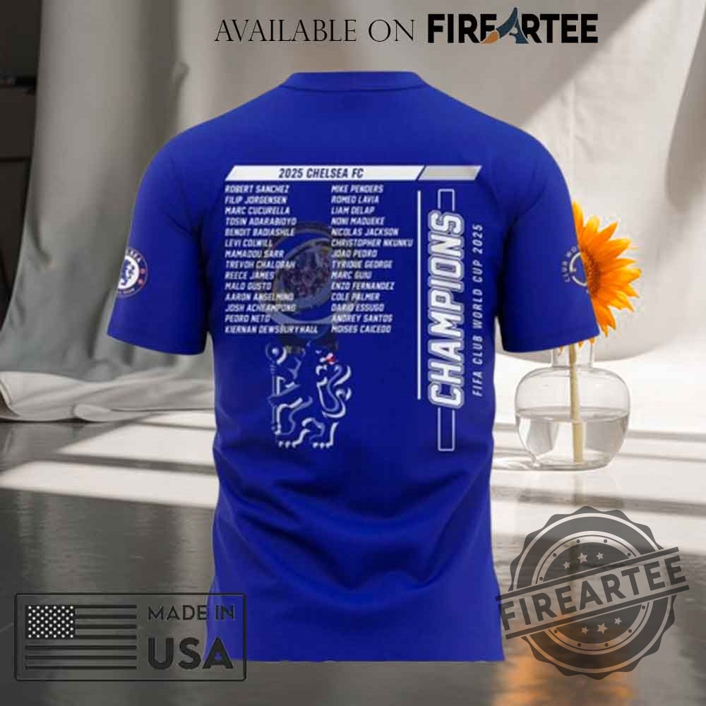 Fifa Club World Cup Champions 2025 Chelsea Tshirt 7 Fifa Club World Cup Champions 2025 Chelsea T-Shirt