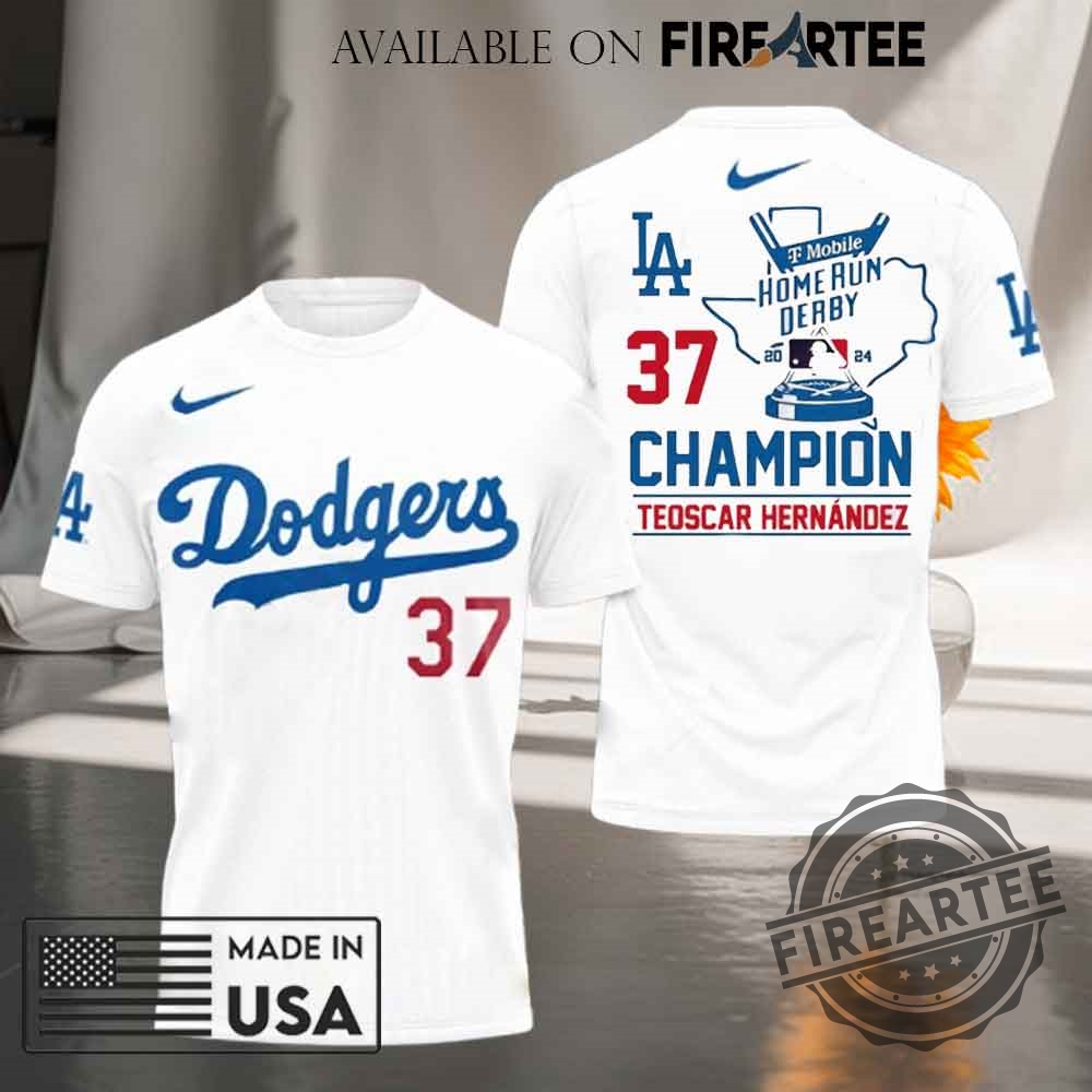 Teoscar Hernandez Home Run Mlb La Dodgers Champion White Tshirt
