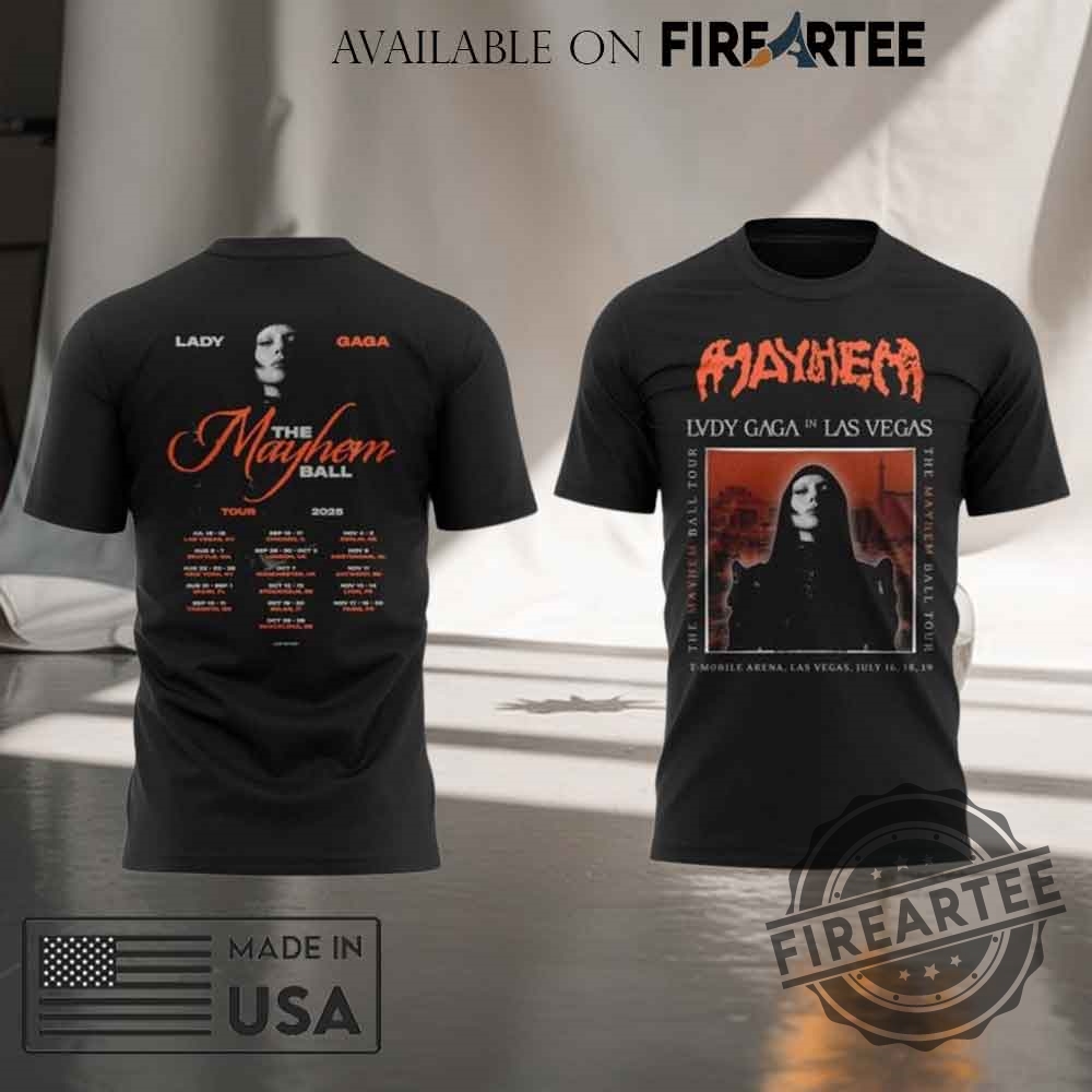 Lady Gaga Mayhem Tour Las Vegas 2025 Limited Tshirt