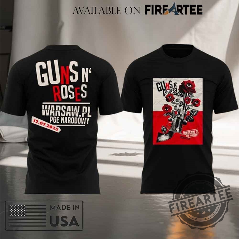 Guns N Roses World Tour To Warsaw 2025 Tshirt