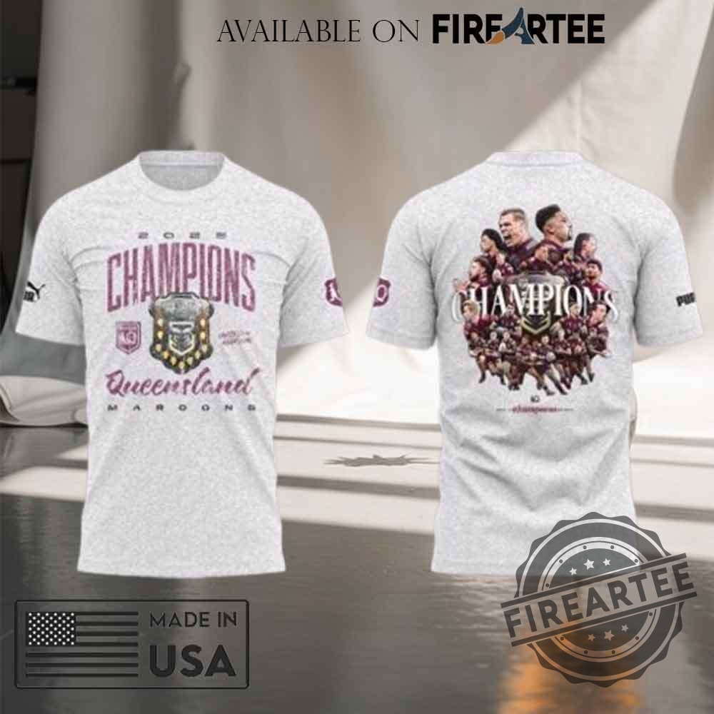 Queensland Maroons State Of Origin Champions 2025 Tshirt