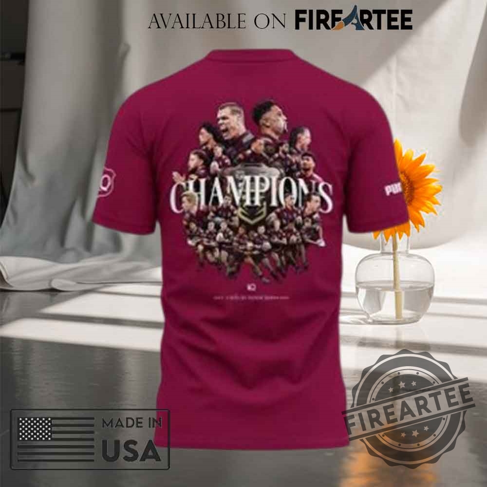 Queensland Maroons State Of Origin Champions 2025 Tshirt 7 Queensland Maroons State of Origin Champions 2025 T-shirt