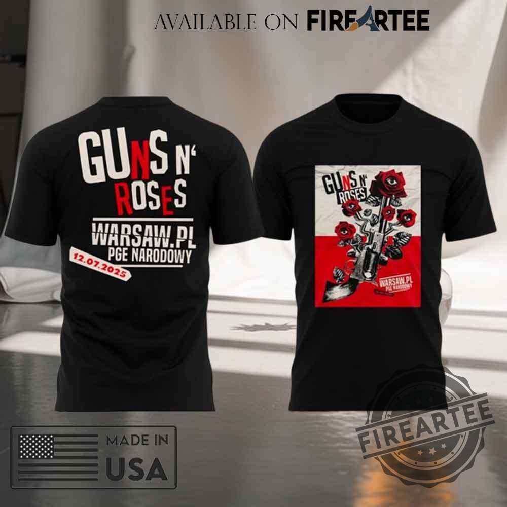 Guns N Roses World Tour To Warsaw 2025 Tshirt