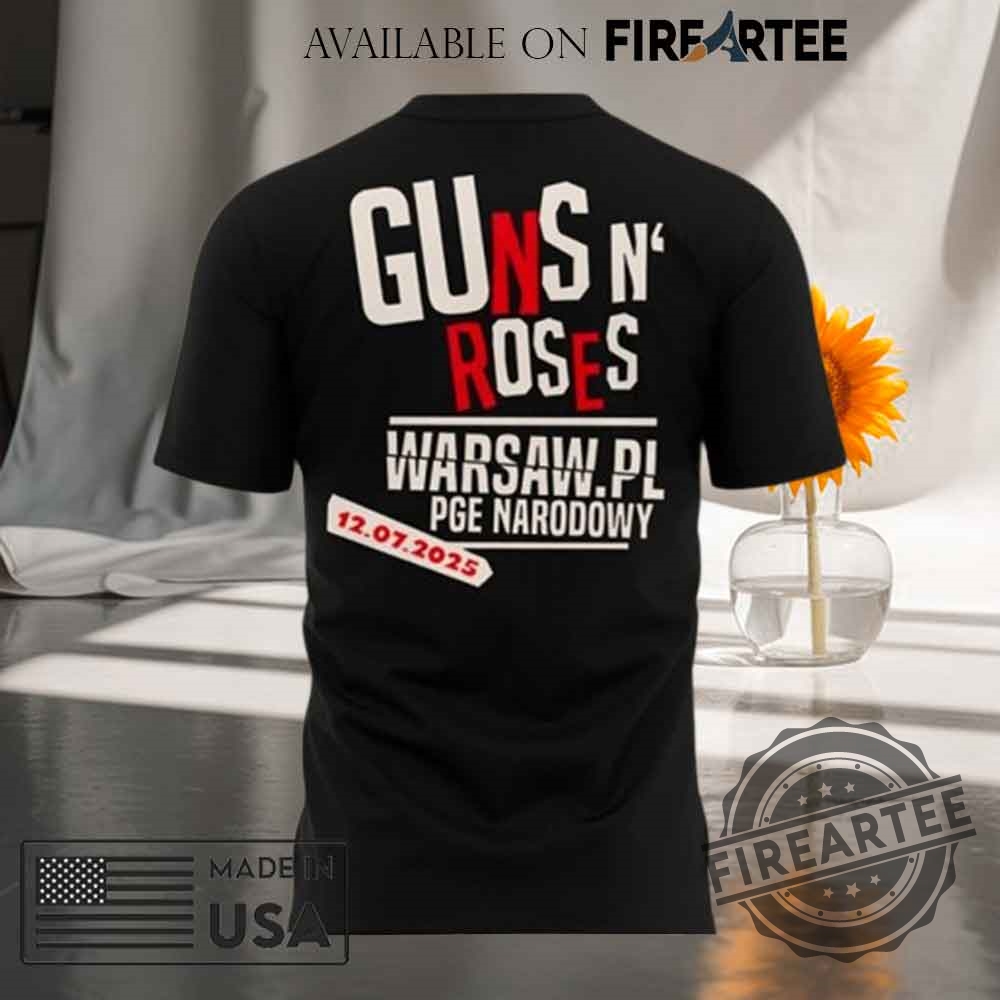 Guns N Roses World Tour To Warsaw 2025 Tshirt 5 Guns N’ Roses World Tour to Warsaw 2025 T-shirt