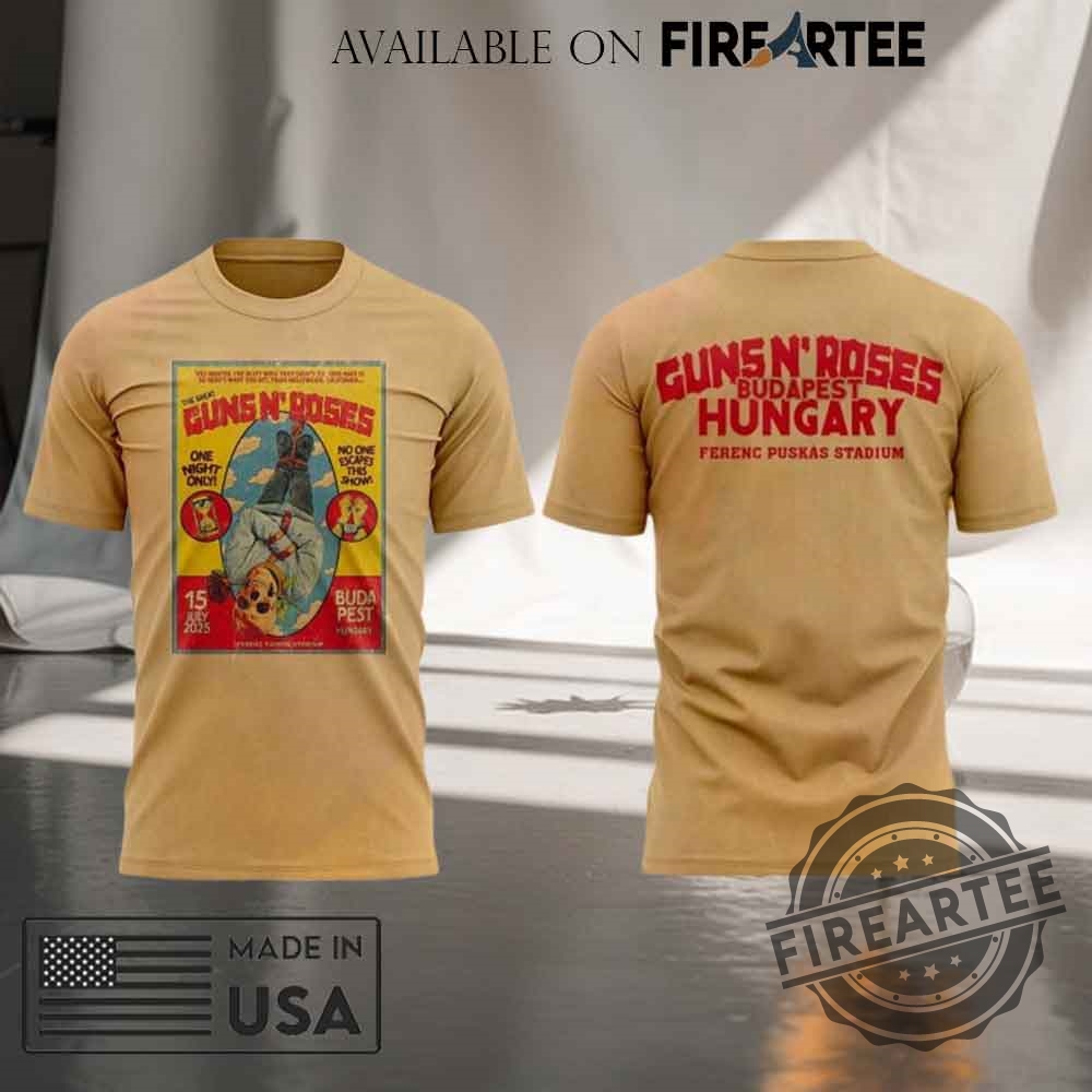 Guns N Roses Budapest Hungary Ferenc Puskas Stadium Tshirt Hoodie