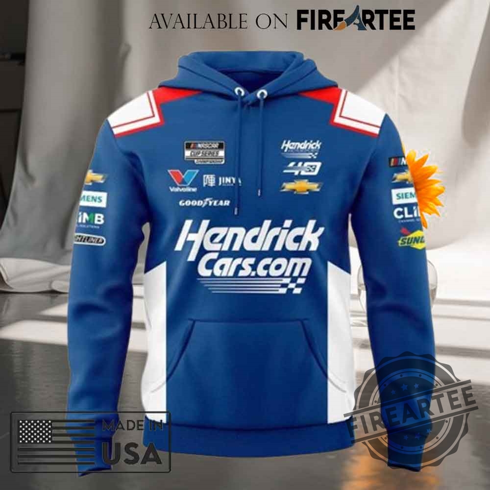 Hendrick Motorsports Team Collection Blue Hoodie Shirt 9 Hendrick Motorsports Team Collection Blue Hoodie Shirt