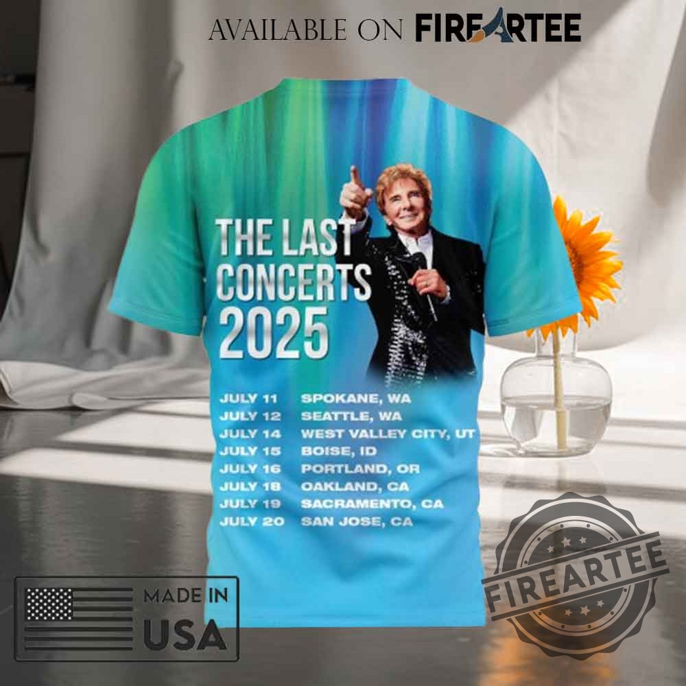 Barry Manilow The Last Concerts 2025 Tshirt 5 Barry Manilow The Last Concerts 2025 T-shirt