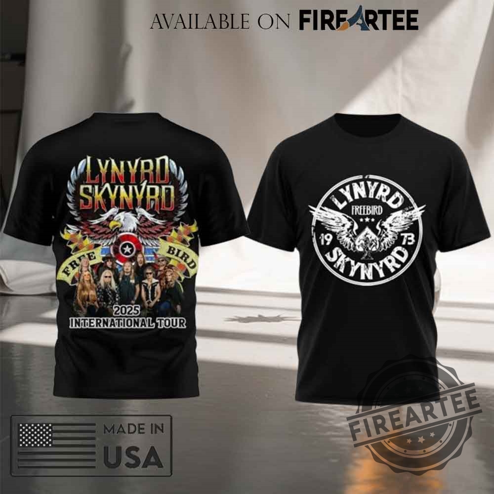 "Must-Have 2025 T-Shirts: Lynyrd Skynyrd, Tottenham, Yungblud, Bad Bunny" 2 Lynyrd Skynyrd 2025 International Tour Tshirt