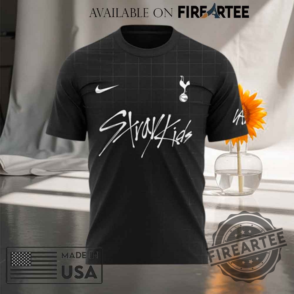 "Must-Have 2025 T-Shirts: Lynyrd Skynyrd, Tottenham, Yungblud, Bad Bunny" 3 Tottenham Hotspur Collab With Stray Kids Black Tshirt