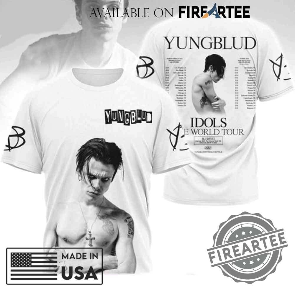 "Must-Have 2025 T-Shirts: Lynyrd Skynyrd, Tottenham, Yungblud, Bad Bunny" 4 Yungblud Idols World Tour Tshirt
