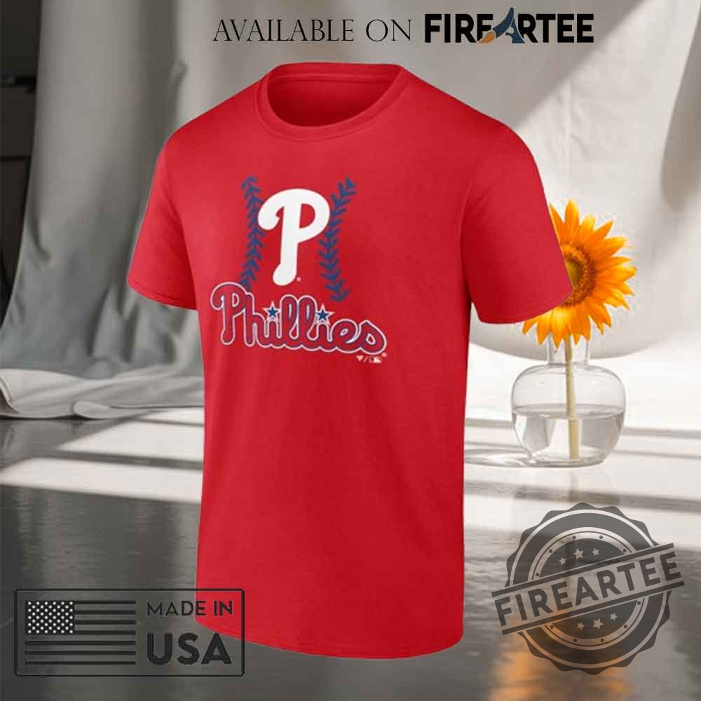 Philadelphia Phillies Kyle Schwarber Red Fastball Player Tshirt 4 Philadelphia Phillies Kyle Schwarber Red Fastball Player T-shirt