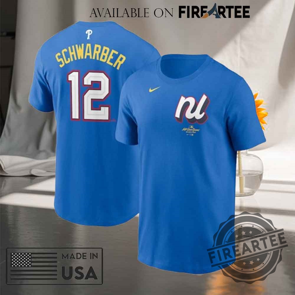 "Must-Have 2025 T-Shirts: Lynyrd Skynyrd, Tottenham, Yungblud, Bad Bunny" 14 National League Kyle Schwarber Nike Blue 2025 Allstar Edition Tshirt