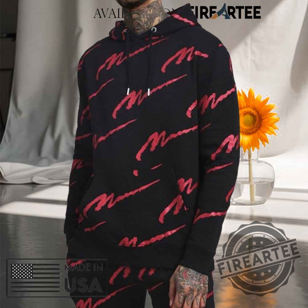 Boohooman Signature Red All Over Print Hoodie 3 Boohooman Signature Red All Over Print Hoodie