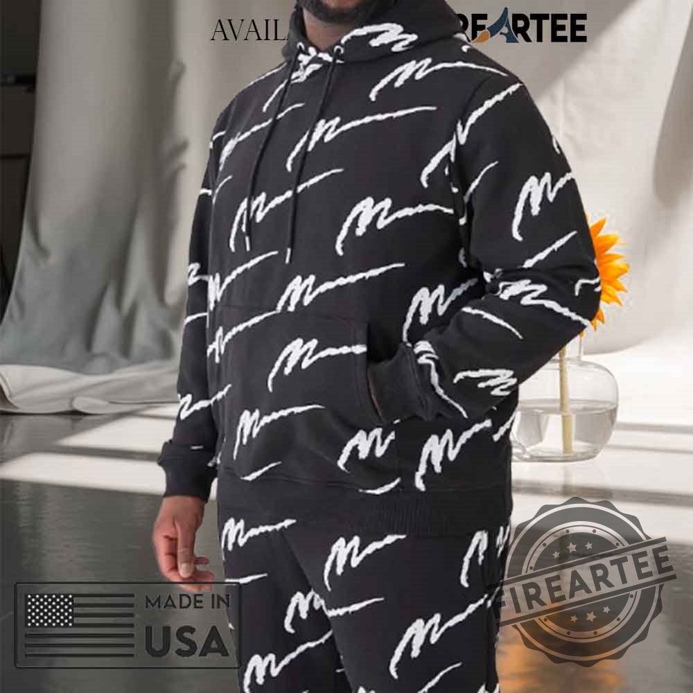 Boohooman Signature Black All Over Print Hoodie 5 Boohooman Signature Black All Over Print Hoodie