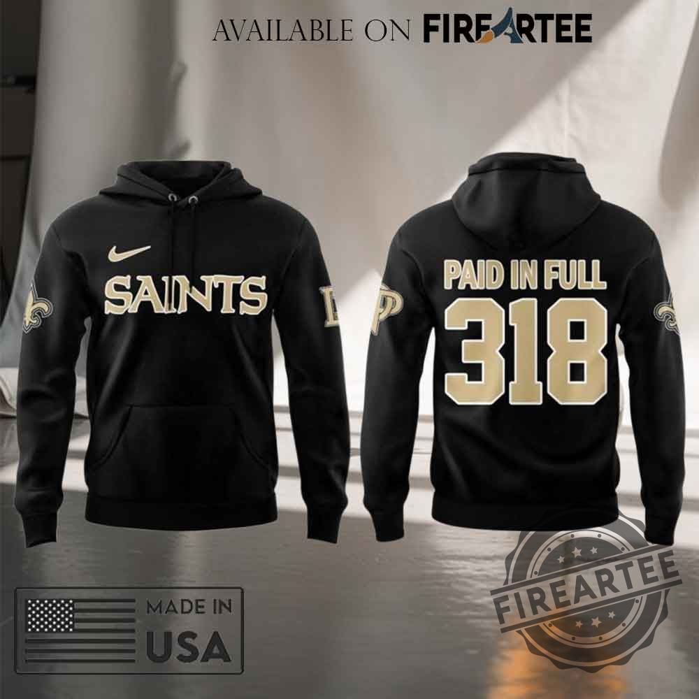 Dustin Poirier X New Orleans Saints Paid In Full 318 Hoodie