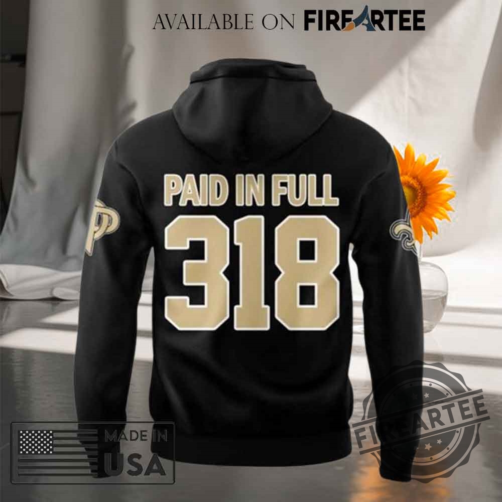 Dustin Poirier X New Orleans Saints Paid In Full 318 Hoodie 4 Dustin Poirier x New Orleans Saints Paid In Full 318 Hoodie